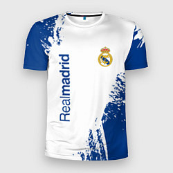Футболка спортивная мужская Реал Мадрид краска, цвет: 3D-принт