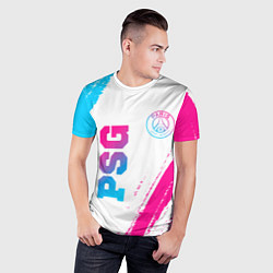 Футболка спортивная мужская PSG Neon Gradient, цвет: 3D-принт — фото 2