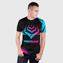 Футболка спортивная мужская Warframe Neon Gradient, цвет: 3D-принт — фото 2