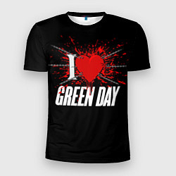 Футболка спортивная мужская Green Day Сердце, цвет: 3D-принт