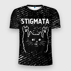 Футболка спортивная мужская Группа Stigmata и Рок Кот, цвет: 3D-принт