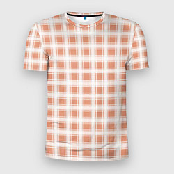Мужская спорт-футболка Light beige plaid fashionable checkered pattern