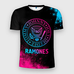 Футболка спортивная мужская Ramones Neon Gradient, цвет: 3D-принт