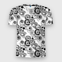 Мужская спорт-футболка Black and white sport pattern