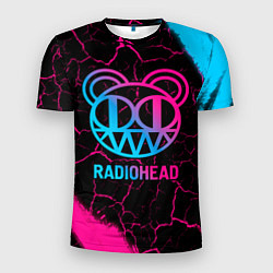 Футболка спортивная мужская Radiohead - neon gradient, цвет: 3D-принт