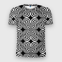 Мужская спорт-футболка Фракталы - оптическая иллюзия
