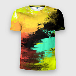 Футболка спортивная мужская Яркий красочный гранж, цвет: 3D-принт