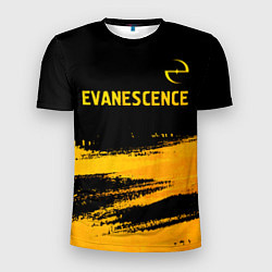 Футболка спортивная мужская Evanescence - gold gradient: символ сверху, цвет: 3D-принт
