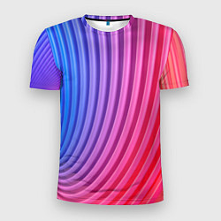 Мужская спорт-футболка Оптическая иллюзия с линиями