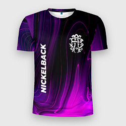 Мужская спорт-футболка Nickelback violet plasma