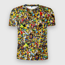 Футболка спортивная мужская Симпсоны все Герои, цвет: 3D-принт