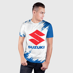 Футболка спортивная мужская Suzuki - texture, цвет: 3D-принт — фото 2