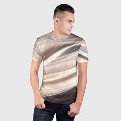 Футболка спортивная мужская Абстрактные волны и огни бесконечности, цвет: 3D-принт — фото 2