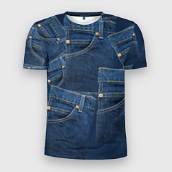Футболка спортивная мужская Джинсовка jeans, цвет: 3D-принт