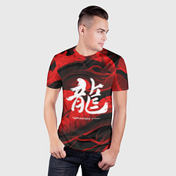 Футболка спортивная мужская Дракон - китайский иероглиф, цвет: 3D-принт — фото 2