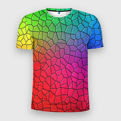 Мужская спорт-футболка Разноцветное витражное стекло