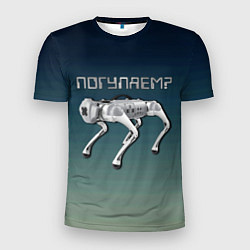 Футболка спортивная мужская Собака робот, цвет: 3D-принт