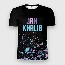 Футболка спортивная мужская Jah Khalib - краска, цвет: 3D-принт