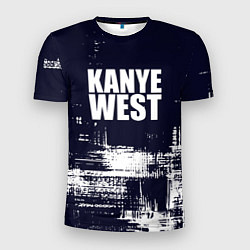Футболка спортивная мужская Kanye west - краска, цвет: 3D-принт