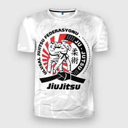 Футболка спортивная мужская Jiujitsu emblem Джиу-джитсу, цвет: 3D-принт