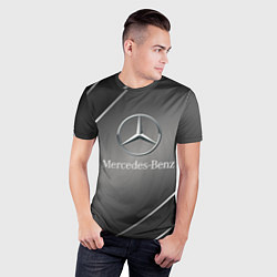 Футболка спортивная мужская Mercedes Карбон, цвет: 3D-принт — фото 2
