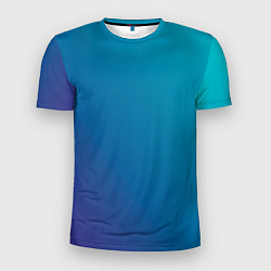 Мужская спорт-футболка Градиент - морская глубина