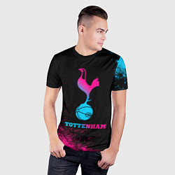 Футболка спортивная мужская Tottenham - neon gradient, цвет: 3D-принт — фото 2