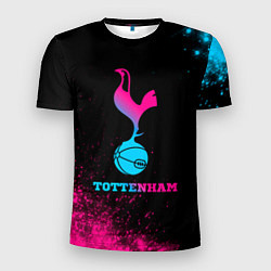 Футболка спортивная мужская Tottenham - neon gradient, цвет: 3D-принт