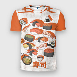 Футболка спортивная мужская Японская еда, цвет: 3D-принт