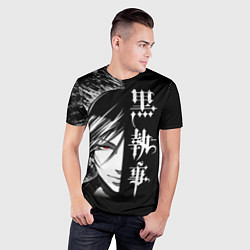 Футболка спортивная мужская Тёмный Дворецкий Себастиан, цвет: 3D-принт — фото 2