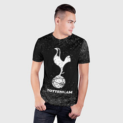 Футболка спортивная мужская Tottenham с потертостями на темном фоне, цвет: 3D-принт — фото 2