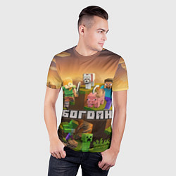 Футболка спортивная мужская Богдан Minecraft, цвет: 3D-принт — фото 2