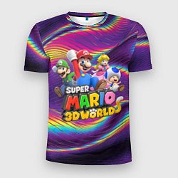 Футболка спортивная мужская Герои Super Mario 3D World - Nintendo, цвет: 3D-принт