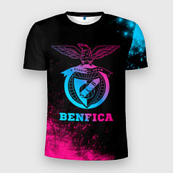 Футболка спортивная мужская Benfica - neon gradient, цвет: 3D-принт