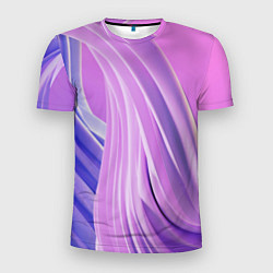 Мужская спорт-футболка Волнообразные абстрактные розовые паттерны