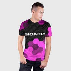 Футболка спортивная мужская Honda pro racing: символ сверху, цвет: 3D-принт — фото 2