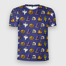 Мужская спорт-футболка Halloween pattern
