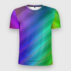 Футболка спортивная мужская Полосы всех цветов радуги, цвет: 3D-принт