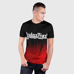 Футболка спортивная мужская Judas Priest red plasma, цвет: 3D-принт — фото 2