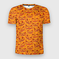 Футболка спортивная мужская Halloween Pumpkin Pattern, цвет: 3D-принт