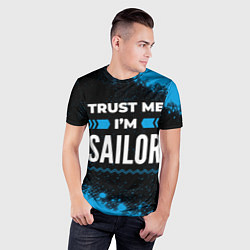Футболка спортивная мужская Trust me Im sailor dark, цвет: 3D-принт — фото 2