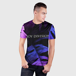 Футболка спортивная мужская Joy Division neon monstera, цвет: 3D-принт — фото 2