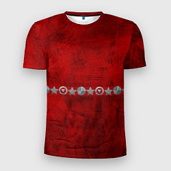 Футболка спортивная мужская Красный градиент, цвет: 3D-принт