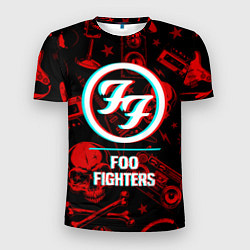 Футболка спортивная мужская Foo Fighters rock glitch, цвет: 3D-принт