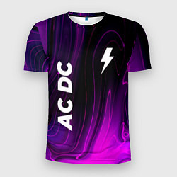 Футболка спортивная мужская AC DC violet plasma, цвет: 3D-принт