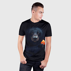 Футболка спортивная мужская Медведь с морковкой, цвет: 3D-принт — фото 2