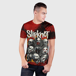Футболка спортивная мужская Slipknot rock, цвет: 3D-принт — фото 2