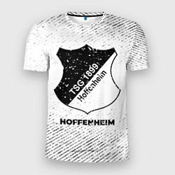 Мужская спорт-футболка Hoffenheim с потертостями на светлом фоне