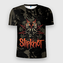 Футболка спортивная мужская Slipknot dark satan, цвет: 3D-принт