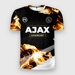 Футболка спортивная мужская Ajax legendary sport fire, цвет: 3D-принт